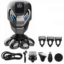 Electric Head Shaver for Bald Men, Waterproof Wet Dry Shaving Kit with LCD Display and USB Charging