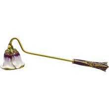 Vintage Metal Candle Snuffer and Wick Cutter with Long Handle, Elegant Flame Extinguisher Tool
