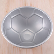 Moule à gâteau 3D en forme de demi-ballon de football, 20 cm (8 pouces), en alliage d'aluminium épais,
