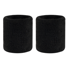 1 par de muñequeras deportivas para hombre y mujer, color negro