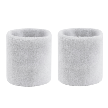 1 par de muñequeras deportivas para hombre y mujer, color blanco