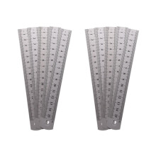 10 Stück doppelseitig markierte 15 cm (6 Zoll) Edelstahl-Lineale
