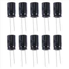 10 condensateurs électrolytiques radiaux noirs 22 µF 400 V 105 C 13 mm x 21 mm