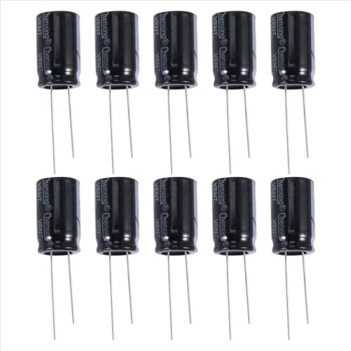 10 τεμάχια 22uF 400V 105C Ακτινικοί Ηλεκτρολυτικοί Πυκνωτές Μαύ