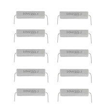 10 Pcs Wire Wound Ceramic Cement Resistor 2 Ohm 10W Watt