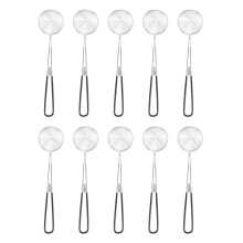10 cucharas coladoras para ollas calientes, cucharas de acero inoxidable, cuchara de malla para espumadera