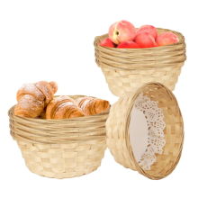 Lot de 10 petits paniers cadeaux ronds, pour le service, paniers à fruits,
