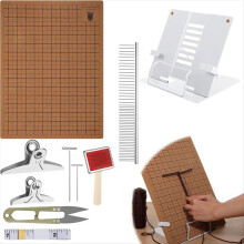 108-teiliges Makramee-Werkzeug- und Zubehörset, verstellbarer Halter, doppelseitige Gitter, Schere und