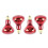 Lot de 4 ampoules chauffantes infrarouges 100 W à lumière rouge pour reptiles, lézards, serpents 1