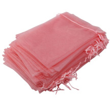 Lot de 100 grands sacs en organza rose poudré, 17 x 23 cm, pour Noël et mariage