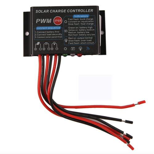 10A 12V IP67 Solar Charge Controller PWM Solar Control Regulator