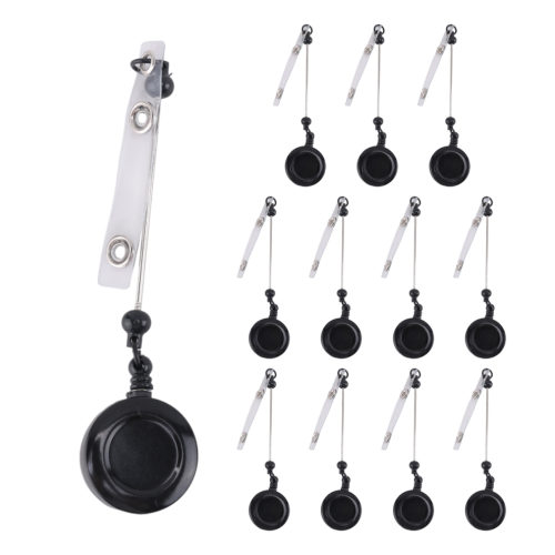12-teiliges Perlen-DIY-Abzeichenrollen-Set für Perlenrohlinge, Schwarz