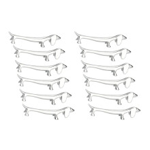 Lot de 12 repose-baguettes en forme de petit chien, support pour baguettes et cuillères en alliage