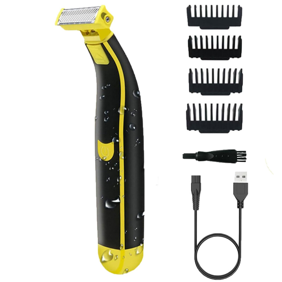 Electric Shaver for Men, Wet Dry Waterproof Beard Trimmer, Full Body Grooming with Length Combs