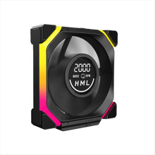 Ventola ARGB da 120 mm per PC con schermo, collegamento in serie, 5 V, 3 pin positivo.