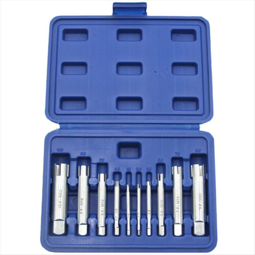 10pc Broken Head Tap Extractor M4-M22 Hand Thread Tapping Counter Tool Set