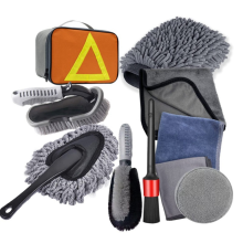 Lot de 10 brosses pour pneus de voiture, brosses de moyeu, brosses de lavage auto à gants densifiées