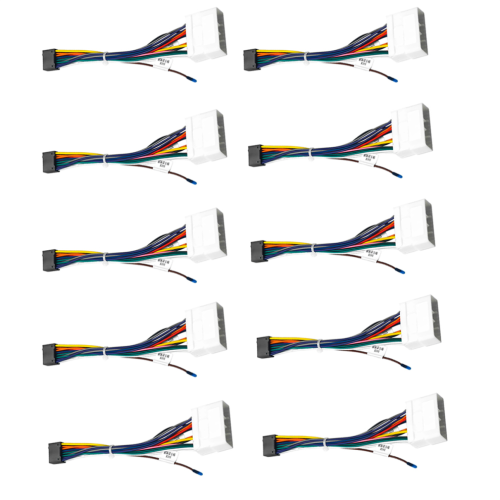 10 Stück Autoradio-16-PIN-Kabelbaumadapter für