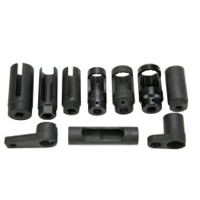 10-teiliges schwarzes -V-Stahl-Master-Sensor-Steckschlüssel-Set, O2-Sauerstoffsensor-Druckschlüssel-Steckschlüssel-Entfernungswerkzeug