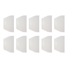10 spatole piatte in plastica bianca per decorare torte e pasta frolla, 19 cm x 12,5 cm