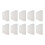 10X Flat White Plastic Cake Decorator Dough Pastry Scraper Tool 19 cm x 12.5cm 1