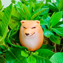10x Huevo Perro Shiba Inu Forma de Huevo Realista Decoración de Escritorio Perro y Huevo