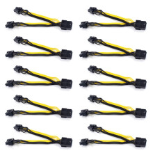 Alimentatore per scheda grafica GPU Miner EPS CPU 10X da 8 pin a 2 porte PCIe 8 pin Dual PCI-E 6+2 pin