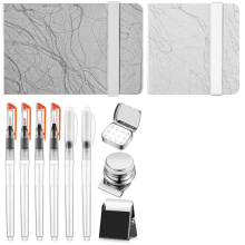 11 Pcs Watercolor Palette Set,12 Grids Watercolor Palette, Brush Pens