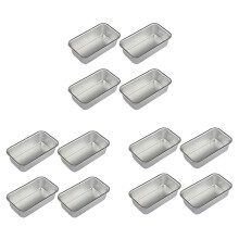 Lot de 12 moules à pain rectangulaires antiadhésifs en alliage d'aluminium pour la cuisine, la salle