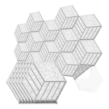 12 panneaux acoustiques autocollants, panneaux absorbants 14 x 12 x 0,4 po, C