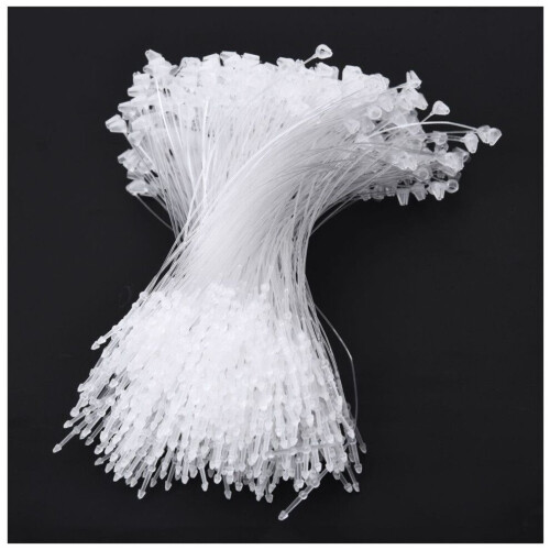 1500 attaches à pression blanches pour étiquettes de prix, 130 mm (5 pouces) 1