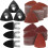 156Pcs Oscillating Tool Sanding Pad Kit, 3Pcs Triangle Sanding Pads and 3Pcs Finger Sanding Pad, 150Pcs 1