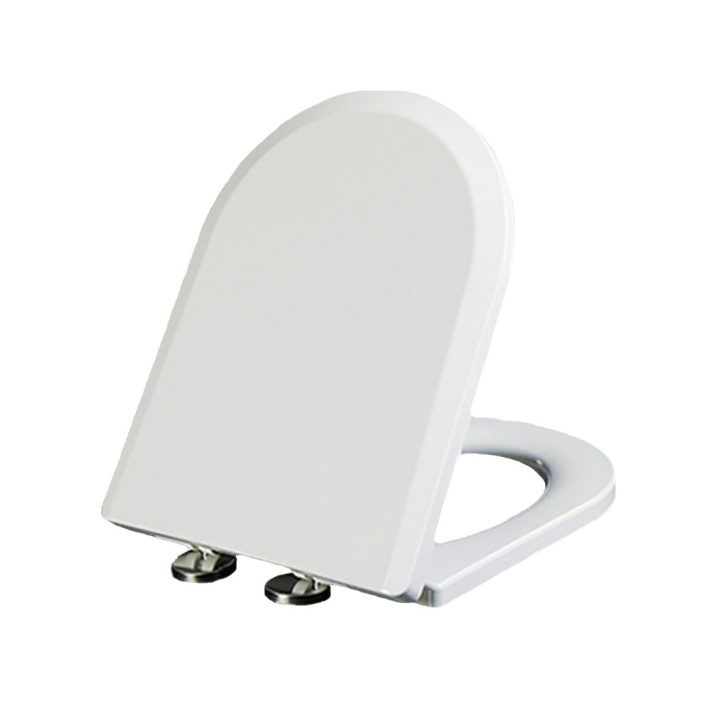 Toilet Seat With Quick Release, Easy Clean Loo Lid With Fixings For Bathroom Replacement, 35.5X44cm 9099447423184