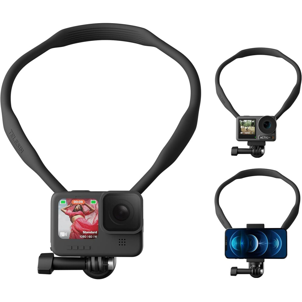 Se Neck Mount Phone Kit For Gopro Insta360 Dji Action Phones, Pov Selfie Holder Hand Free Video Vlog 9482828514029