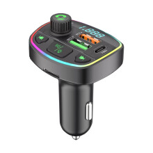 Zeceouar MP3 Player with USB Flash Drive, Memory Card, Voice Nav, Voltage Monitoring, Cool Lighting, Bluetooth Compatible with Car Models
