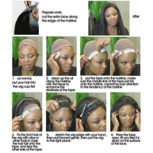 Lot de 180 extensions de cheveux adhésives double face pour perruques. Bandes adhésives à fixer.