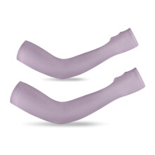 A Pair of Outdoor Ice Silk Sun Protection Cycling Sleeves Fishing Sports Sleeves Purple M