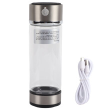 Glass Hydrogen Water Generator, Hydrogen Water Bottle Generator USB Charging Rich Hydrogen Water Purifier Filter Glass Bottle Portable Lonizer Cup