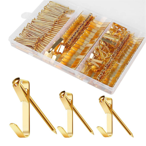 Kit per appendere quadri da 184 pezzi, con ganci per quadri da 20 libbre, 30 libbre e 50 libbre.