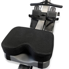 Rowing machine seat cushion, with custom memory foam, washable cover and straps - rowing machine seat alternative - rowing accessories
