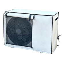 1 housse extérieure pour climatiseur, en tissu Oxford imperméable, avec boucle de fixation, anti-neige