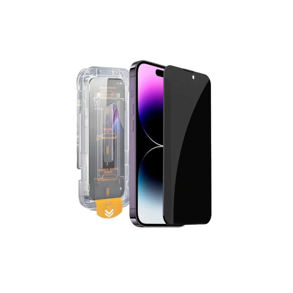 Easy Install Compatible With Iphone 14 Pro Max Privacy Max Screen Protector Hd Tempered Glass Transparent 9482828515200