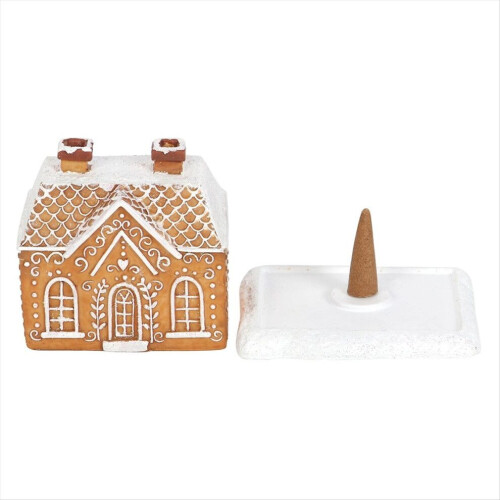 1PCS Gingerbread House Incense Burner, Resin Incense Burner 2