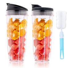 Lot de 2 gobelets mélangeurs de rechange de 946 ml (32 oz) avec couvercle à bec verseur pour BL450
