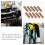 Pedal Reflective Accessories Convenient Bicycles Reflectors 20 Pcs Sheet Plastic Emblems Bommory Flashlight 3