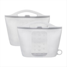 Bolsas de silicona para esterilizador de vapor para microondas (paquete de 2), reutilizables, de 1,5