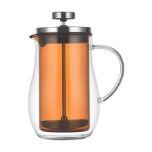 Clearance Sale!Giyblacko French Pot Teapot Heat Glass Double Wall With Filters French Coffee Maker Pot