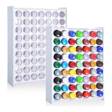 Lot de 2 organisateurs verticaux de rangement pour peinture et loisirs créatifs, 63 trous chacun