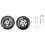 2 Set Luggage Suitcase Replacement Wheels OD 80mm 1