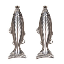 Lot de 2 flasques en forme de poisson, 150 ml, mini flasques de poche en acier inoxydable, idéales